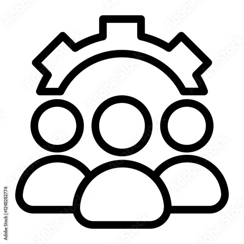 manager members line icon