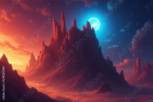 sunrise in the mountains