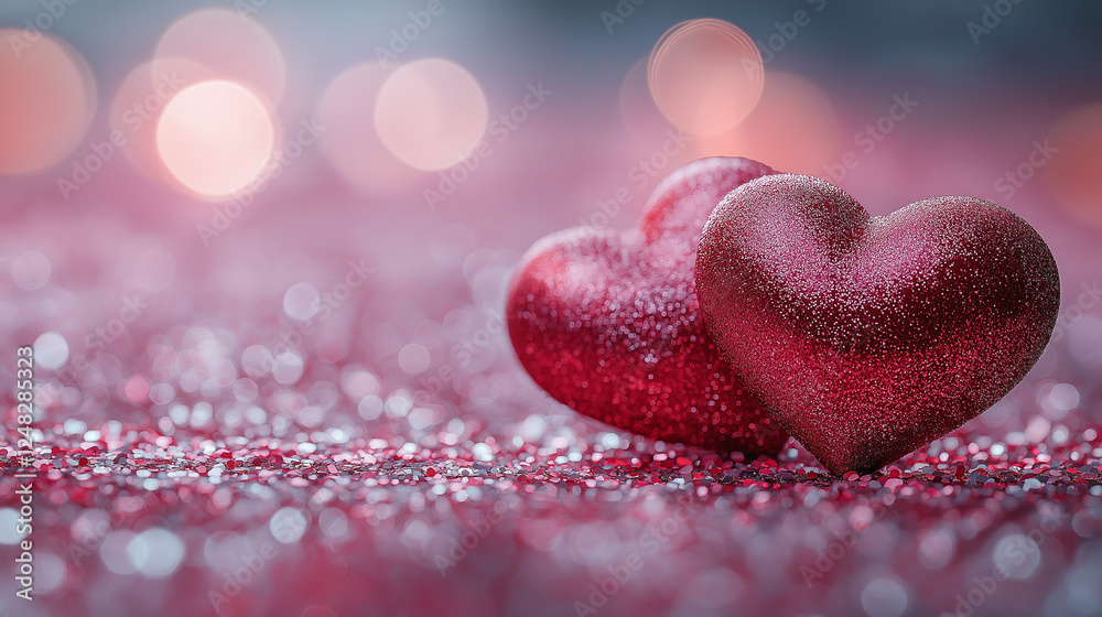 Obraz premium red heart on red background