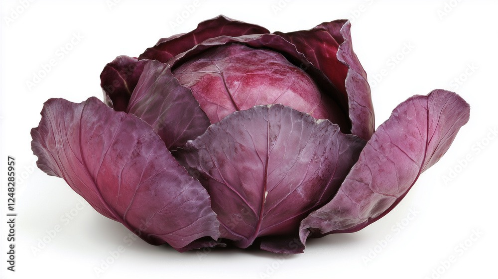Obraz premium Red cabbage isolated on white background