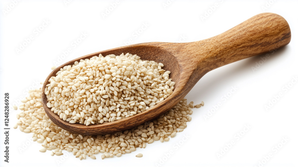 Sesame seeds isolated on white background Sesame seeds isolated on white background
