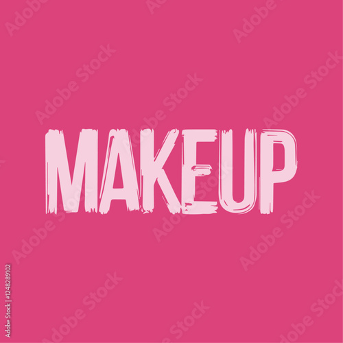 Makeup Written in Elegant Typography for Logo Design with Creative Font and Glamorous Template Background for Beauty and Cosmetic Branding