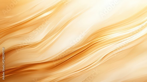 Abstract golden background with wavy lines and fluid organic shapes creating a modern artistic design