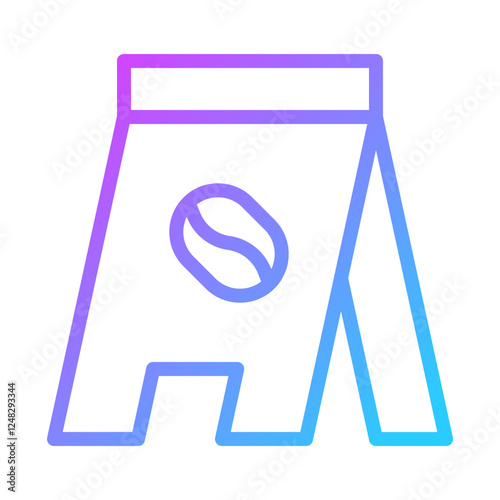 Coffee Shop Menu Board Icon Gradient Style