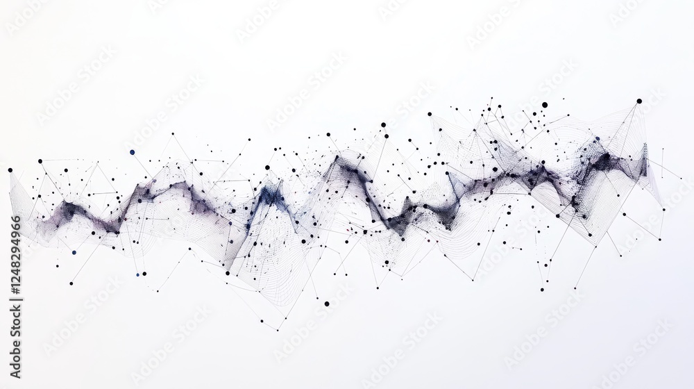 Fototapeta premium Technology graph on a white background, analyzing business and stocks.