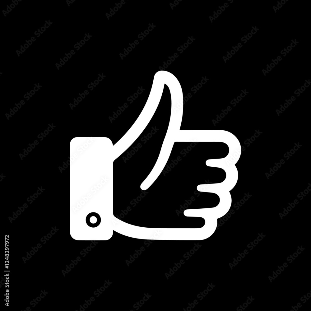 Thumbs Up Hand Icon Isolated on White Background – Simple and Clean Template Vector Illustration for Positive Feedback, Social Media, and Communication Design Projects Thumbs Up Hand Icon Isolated on White Background – Simple and Clean Template Vector Illustration for Positive Feedback, Social Media, and Communication Design Projects