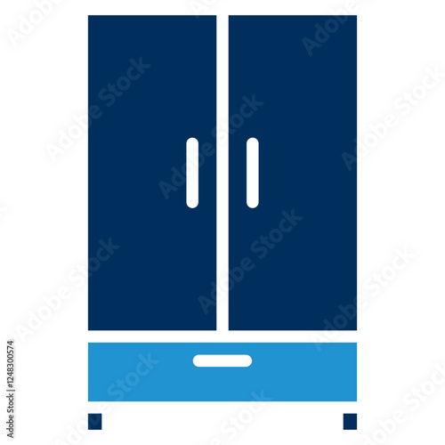 Cupboard Blue Color Icon