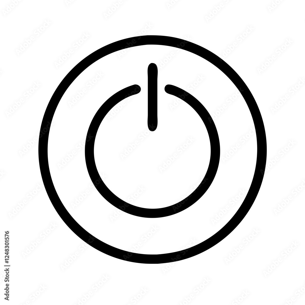 On/Off button pictogram electricity energy power environment On/Off button pictogram electricity energy power environment
