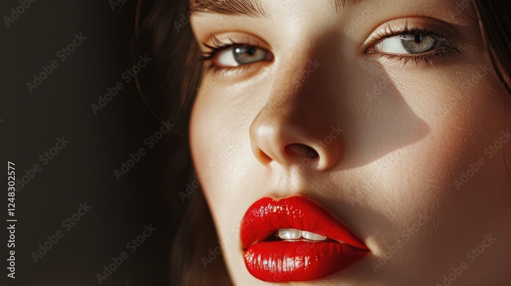 Elegant Close-Up Highlighting Facial Features Elegant Close-Up Highlighting Facial Features