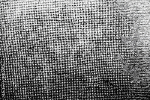 vintage distressed halftone dot background pattern, pop art texture, grunge black printer ink raster dots transparent overlay. Retro comic book or print making creative concept backdrop