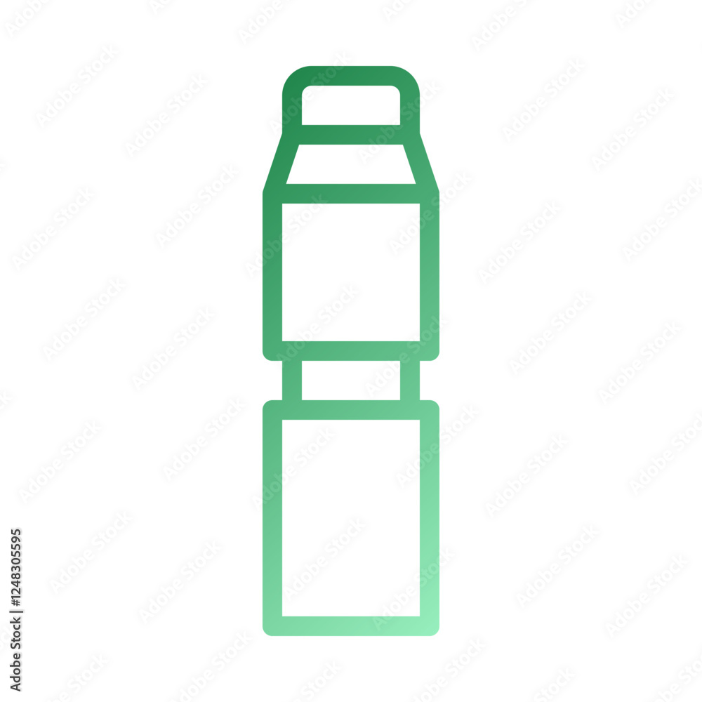 Minimalist Green Water Bottle Icon Illustration Minimalist Green Water Bottle Icon Illustration