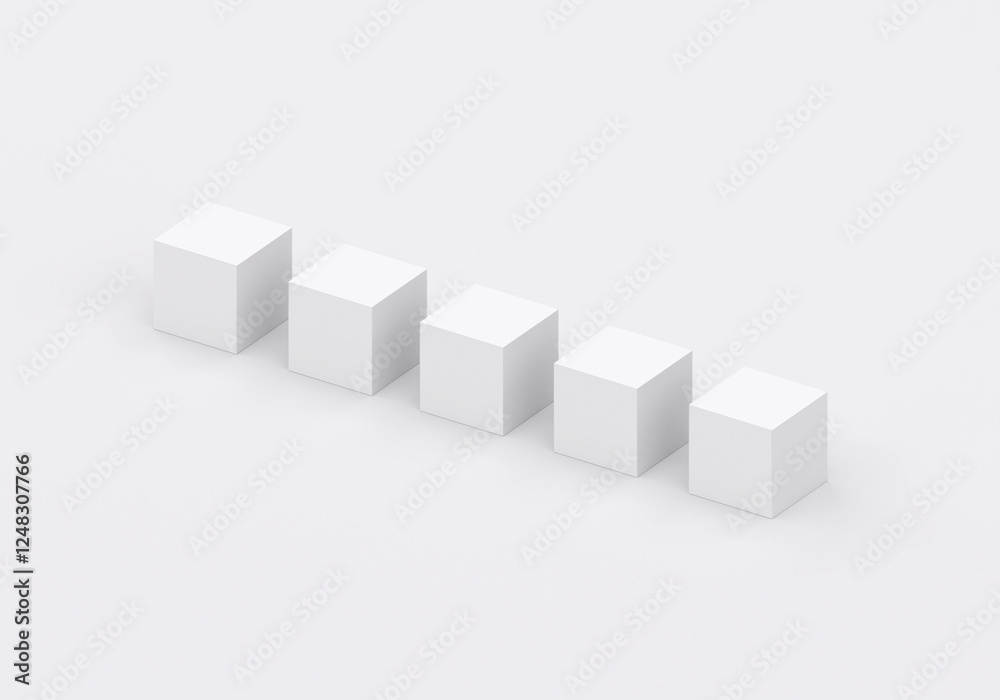 White square product display podium in studio room, for display presentation White square product display podium in studio room, for display presentation