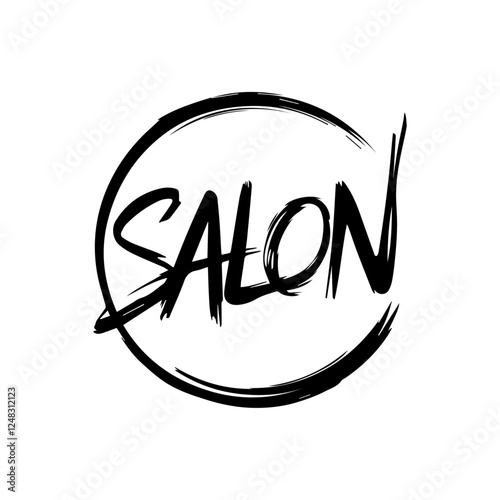 Salon Written in Elegant Typography for Logo Design with Creative Font and Professional Template Background for Beauty Brand and Salon Branding