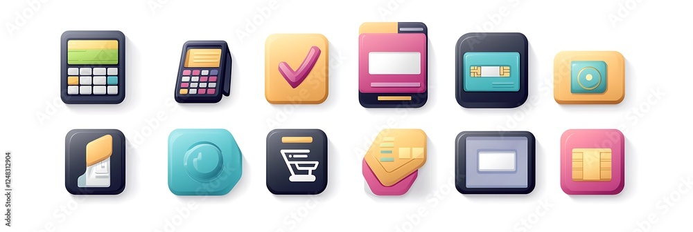 Collection of Digital Payment Icons with Minimalist Design and High-Definition Clarity Collection of Digital Payment Icons with Minimalist Design and High-Definition Clarity
