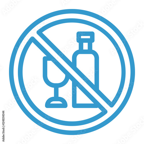 alcoholic beverages are not color icon