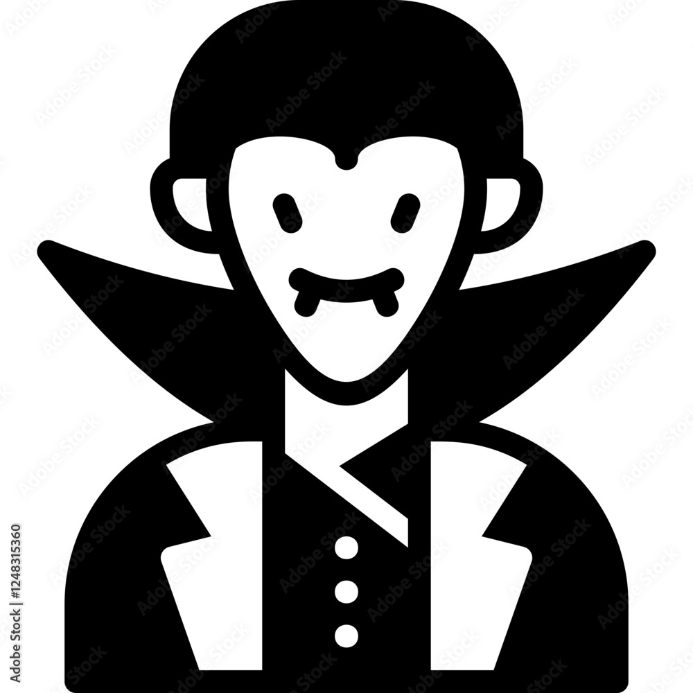 Obraz premium Dracula glyph icon