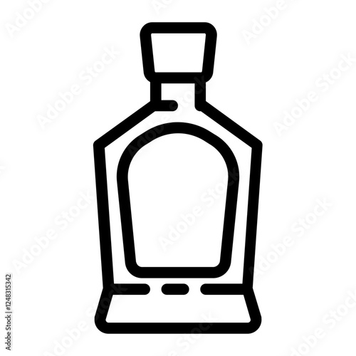 alcohol bottle line icon