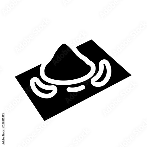 narcotic powder solid icon