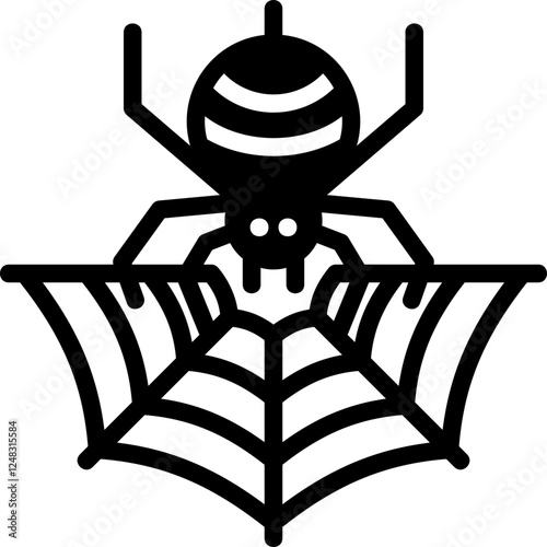 Spider glyph icon