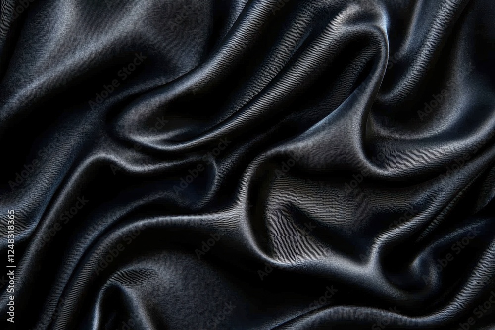 Offering a smooth and elegant black silk or satin texture, perfect for creating a luxurious wedding backdrop or sophisticated design Offering a smooth and elegant black silk or satin texture, perfect for creating a luxurious wedding backdrop or sophisticated design