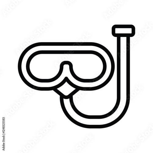 Get this amazing icon of snorkeling mask in modern style