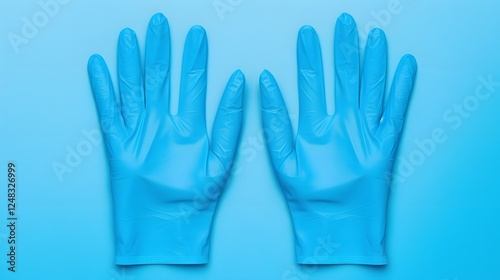 Wallpaper Mural Latex free disposable medical gloves arranged in a neat organized pattern on a bright white surface  This image represents the concept of hygiene sanitation and protection in a minimalist Torontodigital.ca