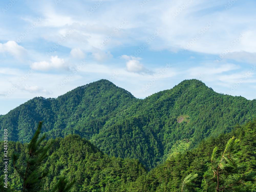 mountain landscape with blue sky and clouds mountain landscape with blue sky and clouds
