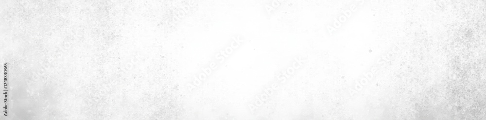 Fototapeta premium Subtle light gray halftone dots fade to white, distressed grunge effect, panoramic, overlay, background, gradient