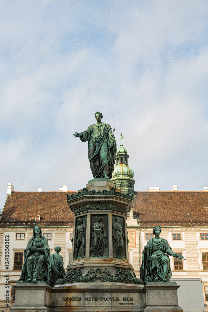Statue of Kaiser Franz in the yard of Sisi museum, Vienna