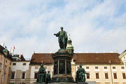 Statue of Kaiser Franz in the yard of Sisi museum, Vienna