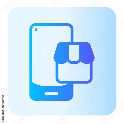 mobile store gradient icon