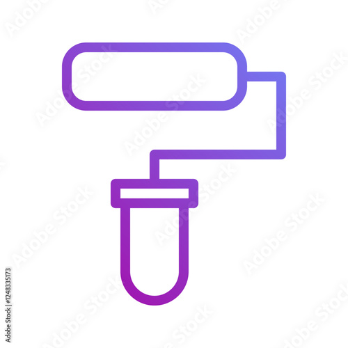 Gradient Paint Roller Icon for Home Improvement
