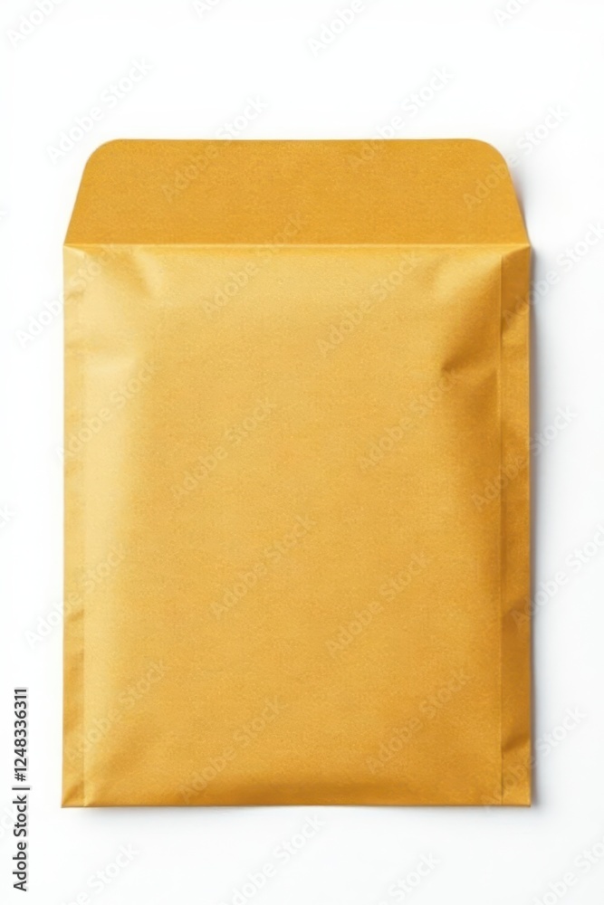 Brown craft envelopes, front and back views, isolated on white , brown, note, packaging Brown craft envelopes, front and back views, isolated on white , brown, note, packaging