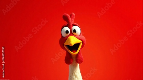 Cheerful Cartoon Chicken