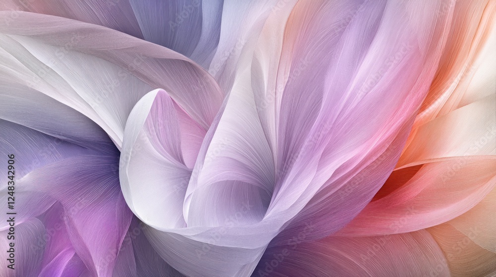 Swirling Pastel Fabric Abstract Design Swirling Pastel Fabric Abstract Design