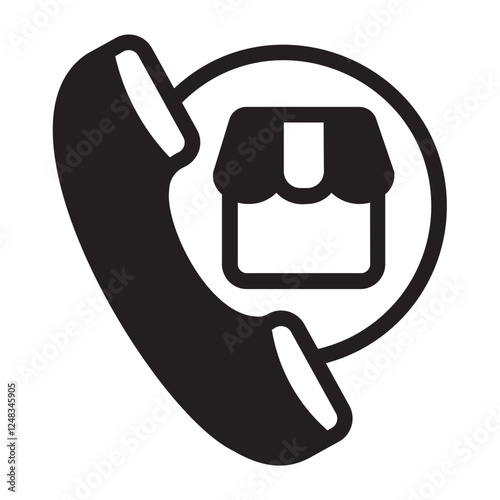 telephone glyph icon