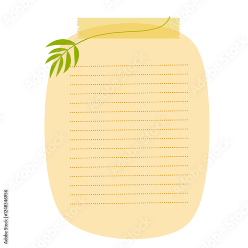 notebook with leaves