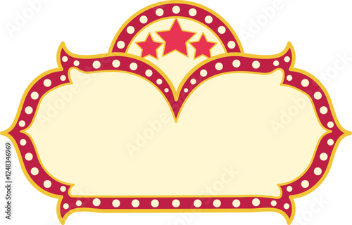 Red Empty Circus Banner Sign