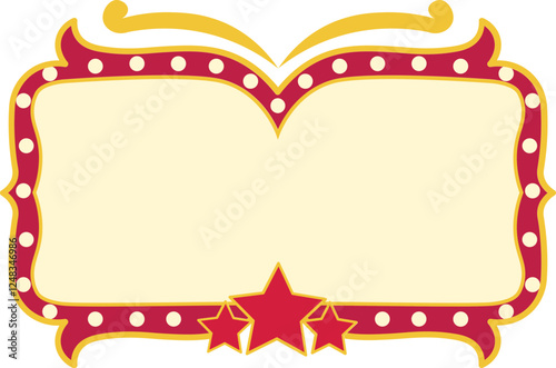 Red Empty Circus Banner Sign