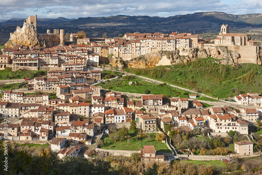 Naklejka premium Picturesque medieval village of Frias. Burgos Castilla y Leon. Spain