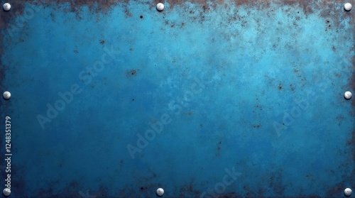 Brushed and Weathered Blue Steel Texture
