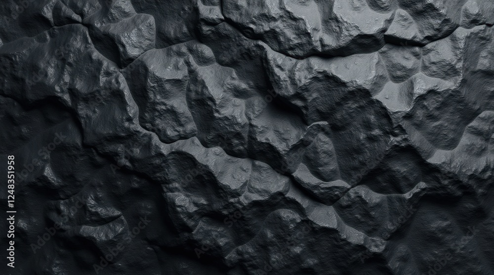 Close-Up Abstract Texture of Black Charcoal Rock Close-Up Abstract Texture of Black Charcoal Rock