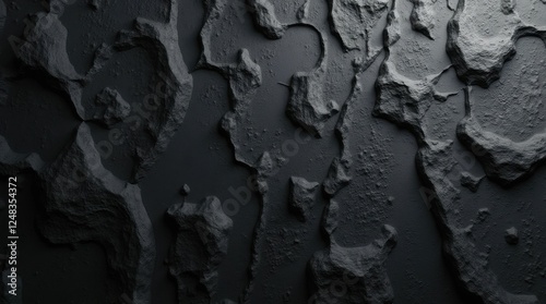 Rugged Mountain Texture with Deep Cracks