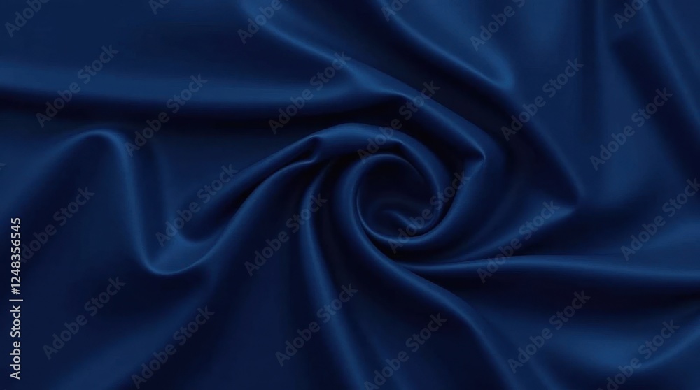 Obraz premium Smooth Elegant Navy Blue Fabric with Reflective Highlights