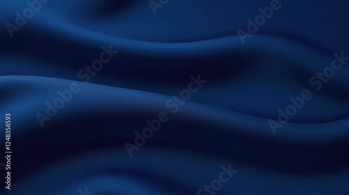 Smooth Elegant Navy Blue Fabric with Reflective Highlights