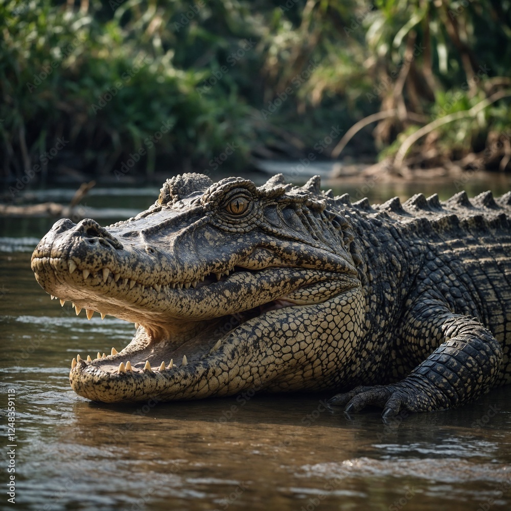 A majestic crocodile basking on a riverbank. A Nile crocodile resting on a riverbank under golden sunlight. Crocodile in Water A majestic turtle swimming in a clear pond. A majestic crocodile basking on a riverbank. A Nile crocodile resting on a riverbank under golden sunlight. Crocodile in Water A majestic turtle swimming in a clear pond.