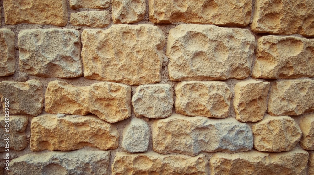 Fototapeta premium Aged Rustic Brown Stone Wall Texture