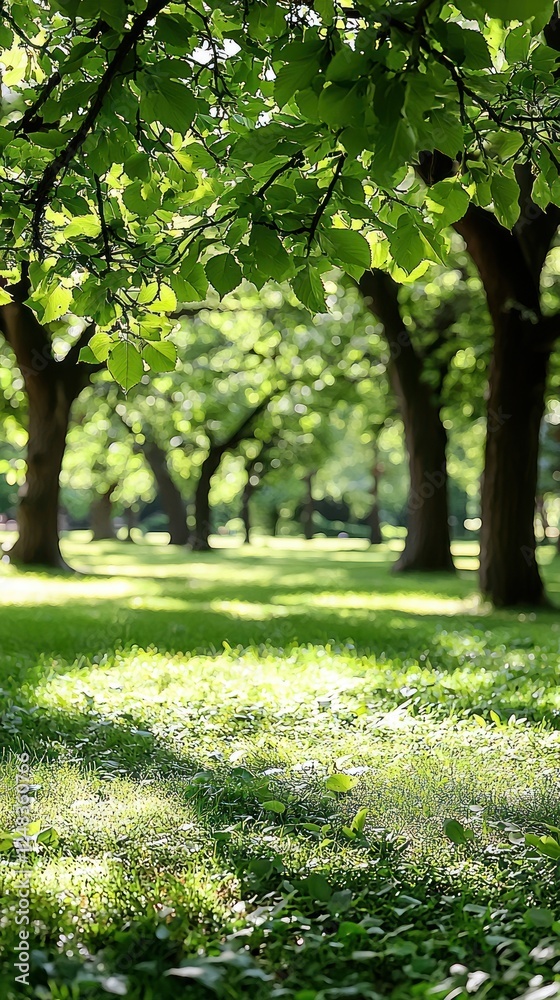 Sunny park path through leafy trees, perfect for relaxing, nature photography Sunny park path through leafy trees, perfect for relaxing, nature photography
