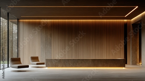 Serene Minimalist Reception Area Design