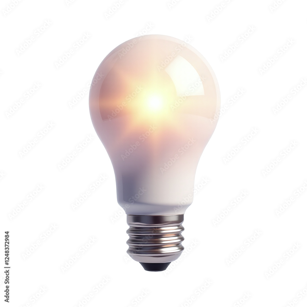 3D light bulb on a transparent background, png 3D light bulb on a transparent background, png
